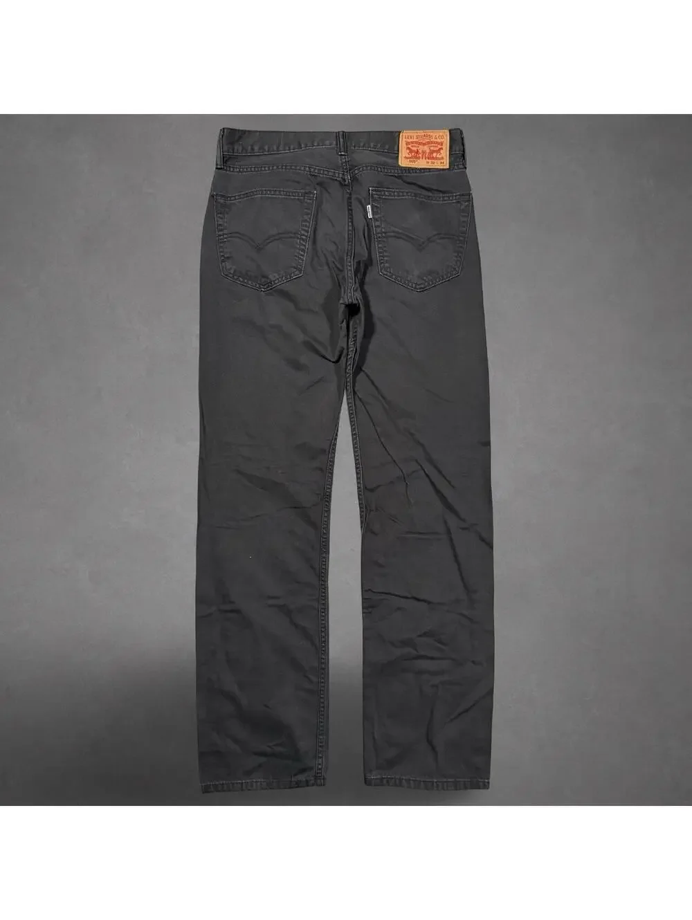Levi’s 505 Black Straight Leg Jeans W32 L34 Faded Denim
